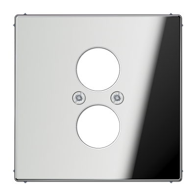 JUNG Крышка для 2-х гнезд подключения громкоговорителя полированный хром GCR2962-2