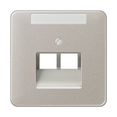 JUNG CD 500/CD plus Платина Накладка 2-ой наклонной ТЛФ/комп розетки с полем для надписи CD569-2NAUAPT