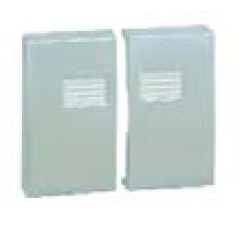 Simon 44 Aqua Алюминий Клавиша двойная для выключателя с подсветкой 4400026-033