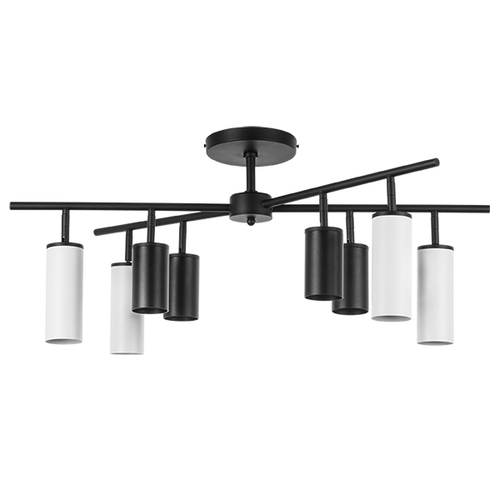 Lightstar LR728374864 Люстра RULLO 8х50W GU10 ЧЕРНЫЙ/БЕЛЫЙ (571728+214437-4+214486-4), шт