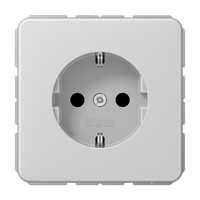 JUNG SCHUKO®-розетка 16 A / 250 B ~ с защитой от детей, светло-серый CD1521BFKILG
