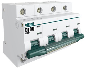 Купить Dekraft Автоматический выключатель 4Р 63А х-ка D ВА-201 10кА 13022DEK