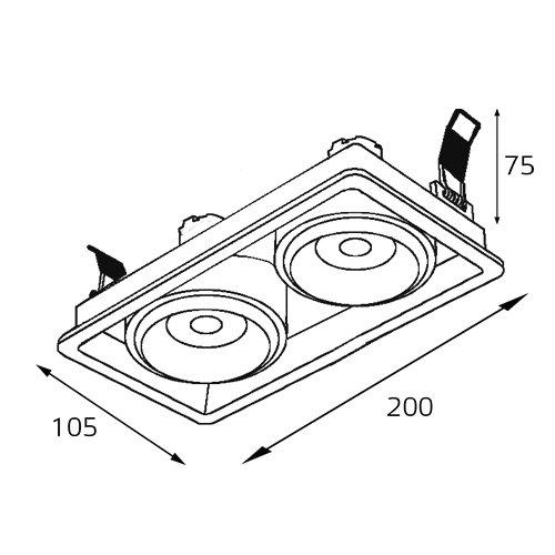 Italline Встраиваемый светильник DE-312 white Купить Italline Встраиваемый светильник DE-312 white