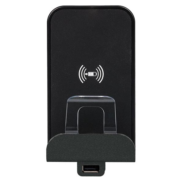 Legrand Etika Антрацит Беспроводное зарядное устройство Qi 1А с дополнительным разьемом USB A 5В 2,4А 672637