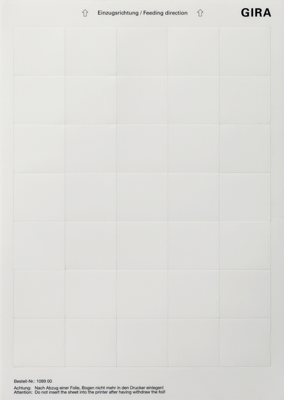 Gira Вкладыши для надписей к сенсорным выключателям 3 108900