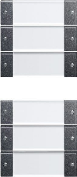 Gira KNX Прозрачный/антрацит Комплект клавиш, (компл=6 шт.) 213628