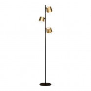 Eglo 39987 Торшер ALTAMIRA, GU10, 3Х5W, 3Х400lm, L265, B240, H1585, основание: Ø240, сталь, черный, латунь/пластик, белый