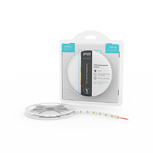 Gauss Лента Basic 12V 4,8W/m 312lm/m 4000K IP20 LED 3m 1/100 BT004