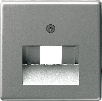 Gira E22 Сталь Накладка 1-ой и 2-ой наклон ТЛФ/комп розетки(мех Rutenbeck, Prodax) 027020