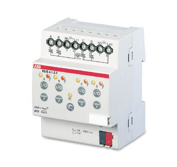 ABB KNX ES/S 4.1.2.1 Актор электронные реле 4-х канальный 24-230V AC/DC 1 А DIN-рейка 2CDG110058R0011