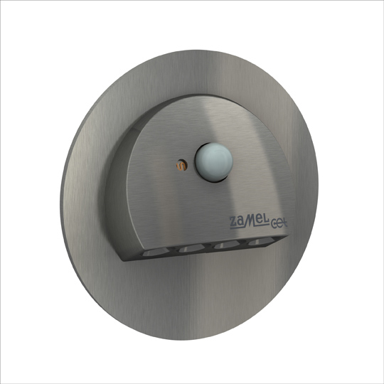 Zamel Светильник RUBI Сталь/Хол.бел. в монт.коробку, 230V AC с датчиком движения 09-222-21