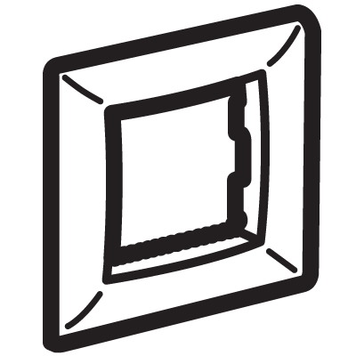 Купить DKC Рамка на 2 модуля (одноместная), слоновая кость, RAL9001