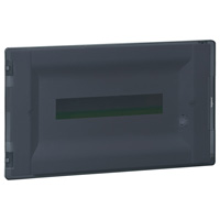 Купить Legrand Practibox Распределительный бокс скрытого монтажа IP40 IK07 1 рейка 18М с клеммиком заземления прозрачная дверь 401706