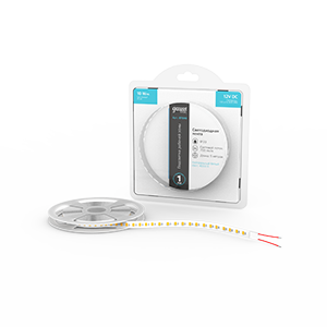 Gauss Лента Basic 12V 10W/m 700lm/m 4000K IP20 LED 5m 1/100 BT040