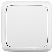 Hegel Альфа наруж Белый ВА10-113 Выключатель 1-клавишный с изол. пластиной
