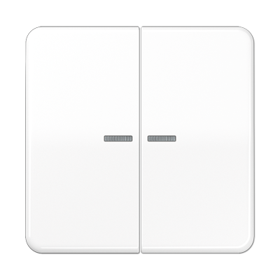 JUNG Клавиша для KNX кнопки, 2 группы с окошком дюропласт белый CD102KO5WW