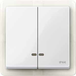 Купить SE Merten SM Бел глянец Клавиша 2-ая с окошком для световой индикации IP44 MTN3424-0319
