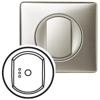Купить Legrand Celiane Титан Накладка выключателя простой с индикатором состояния 068373