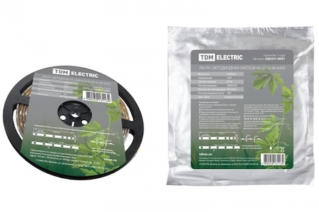 TDM Лента светодиодная SMD5050-60-20-12-144-RD 60LED/м, IP20, 12В, 14,4Вт, красный, SQ0331-0076