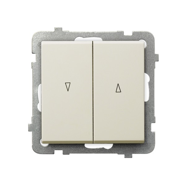 Ospel Sonata Бежевый Выключатель жалюзийный , без рамки ŁP-7R/m/27