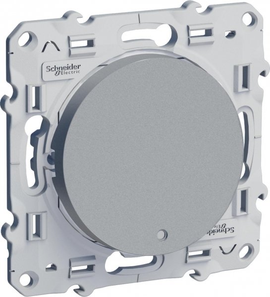 SE Odace Алюминий Переключатель 1-клавишный с подсветкой LED S53R263