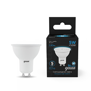 Gauss Лампа MR16 5W 530lm 6500K GU10 LED 101506305