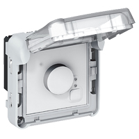 Legrand Plexo Серый/Белый Мех Электронный комнатный термостат 069508