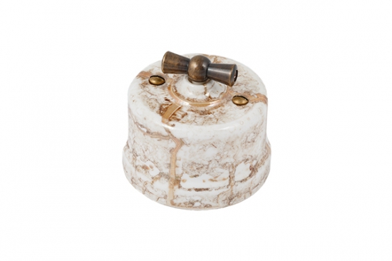 BIRONI Лизетта Керамика Мрамор Выключатель перекрестный 1-кл B1-203-09