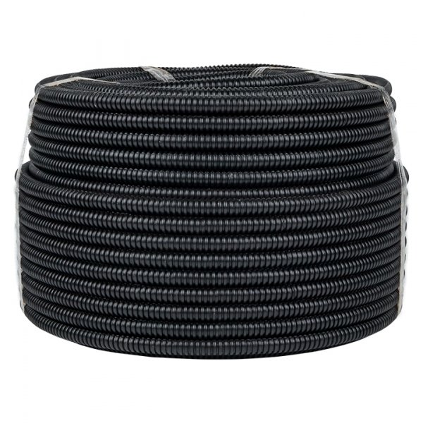 EKF PROxima Труба гофр. ПНД Plast с зондом d16мм (100м.) черная