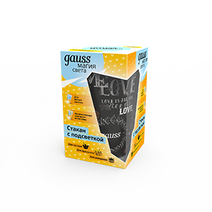 Gauss Стакан с подсветкой модель LCUP Romantic 3XLR44 LED 5/90 LC003