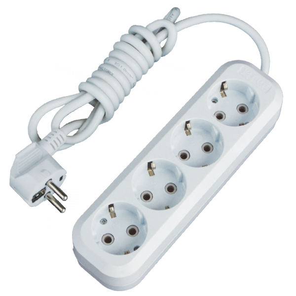 EKF PROxima Удлинитель "Эксперт" 4 гнезда 2 метра 16А/3,5кВт с заземлением ПВС 3х1