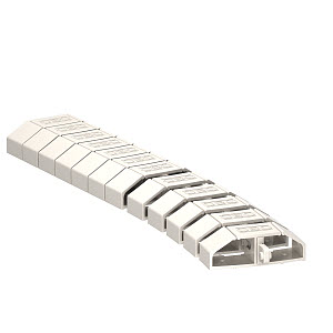 Купить OBO Bettermann Гибкий кабель-канал L= 1000 мм 60х20 мм (органайзер) цвет светло-серый RAL7035 6154922