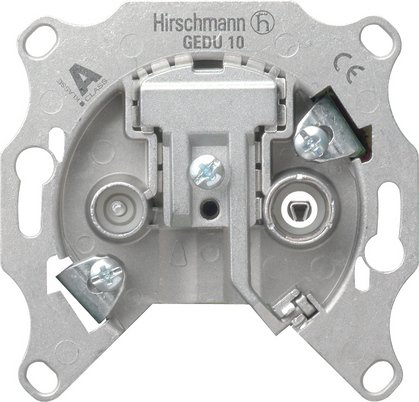 Gira Мех Розетка TV-FM проходная, затухание 10дБ 004100