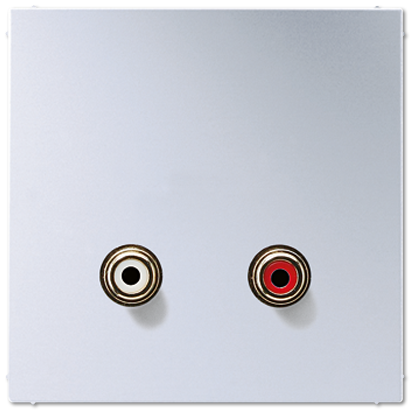 JUNG 2x Cinch Audio (RCA),  алюминий MAAL1021