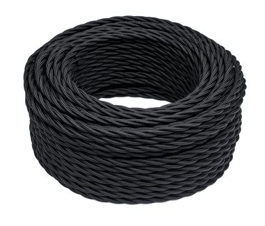 BIRONI Черный матовый Витой провод 3*0,75 10м B1-432-73-10