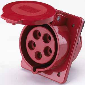 Купить DEKraft Розетка щитовая 425 3Р+РЕ+N 32А 380В IP44 РЩ-102