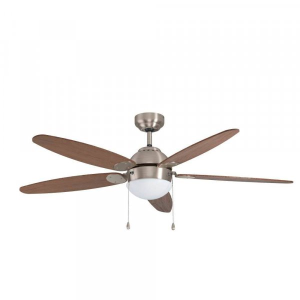 Eglo 35042 Потолочный вентилятор со светильником SUSALE, Ø1320, сталь, никель мат/стекло, белый