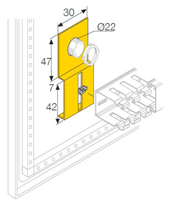 ABB Кронштейн для перф. кабель-канала на кнопку.d22 (упак=100шт) EV1131