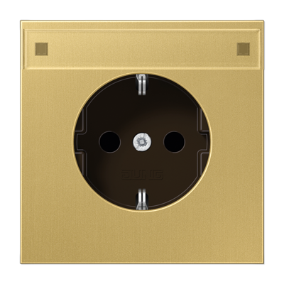 JUNG Штепсельная розетка SCHUKO 16A 250V~ с защитой от детей, латунь Classic ME1520KINAC