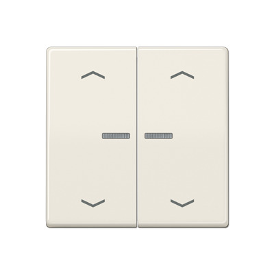 JUNG Клавиша для KNX кнопки, 2 группы с окошком и символами "стрелки" дюропласт слоновая кость AS102KO5P