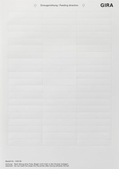 Gira Вкладыши для надписей 145000