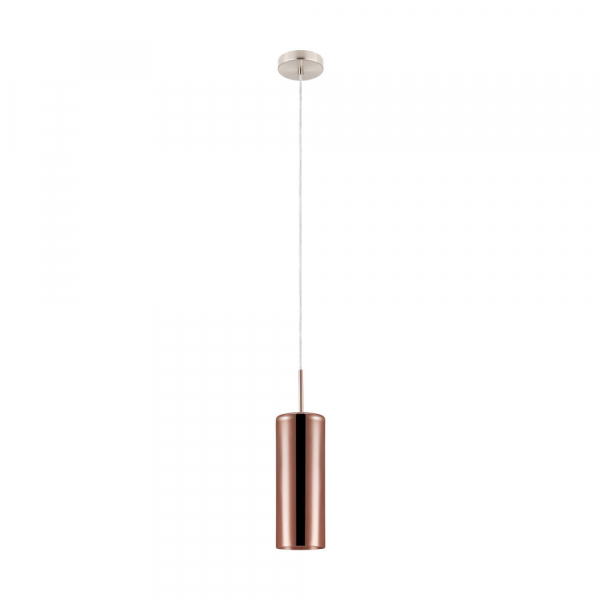 Eglo 98698 Подвес SELVINO, 1X15W(E27), сталь, никель матовое/стекло с напылением, медный