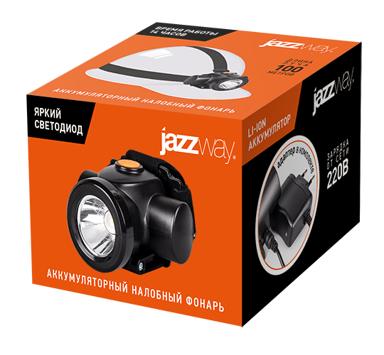 Купить Jazzway Фонарь AccuH8-L1W, Li-Ion .5028036