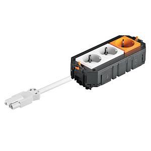 Купить OBO Bettermann Коробка монтажная укомплектованная UT3 GST18i (2+1 розетки) с кабелем 7404660