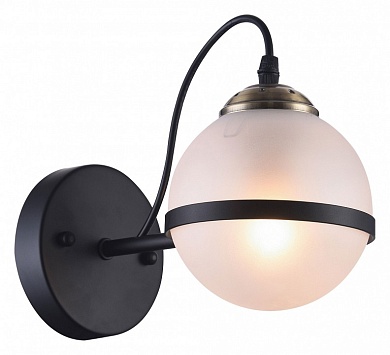 VELANTE 348-501-01 Бра Черный/Белый E27 1*60W