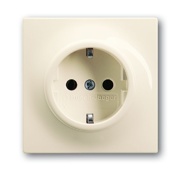 ABB BJE Impuls Беж Розетка с/з с защитными шторками 2CKA002013A5274