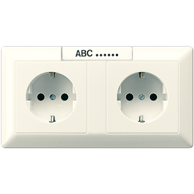 JUNG SCHUKO®-розетка для кабельных каналов 16 A / 250 B ~, слоновая кость AS1522NA
