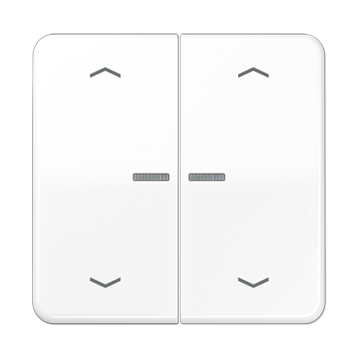 JUNG Клавиша для KNX кнопки, 2 группы с окошком и символами "стрелки" дюропласт белый CD102KO5PWW