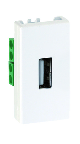 Simon 27 Мех Слоновая кость Разъём USB тип "А", узкий, винты, S27 2701090-031