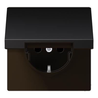 JUNG SCHUKO®-розетка 16 A / 250 B ~ с крышкой, Dark AL1521KLD